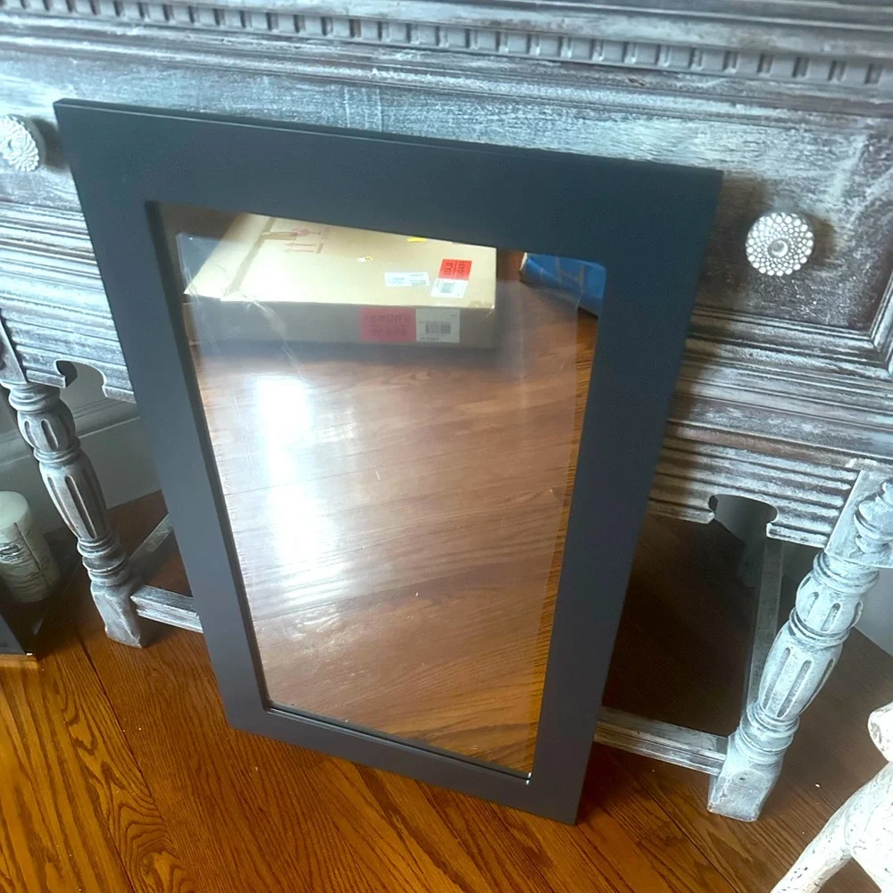 Brand New Coated Painted Wood Mirror Navy